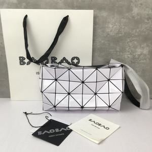 White Baobao Issey Miyake Crossbody Bag with Triangular Appliques